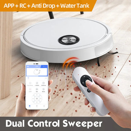 NEW 2800PA 3-in-1 Super Quiet Robot Vacuum Cleaner, APP Control, Smart Sweep Wet Mopping for Floor & Carpet