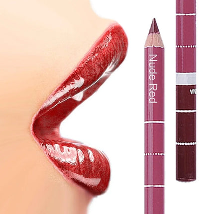 New 2025 Hot Sale New 12 Color 1Set Professional Metal Makeup Pencil Lipstick Suitable Women's Makeup Matching Lipstick Supplies