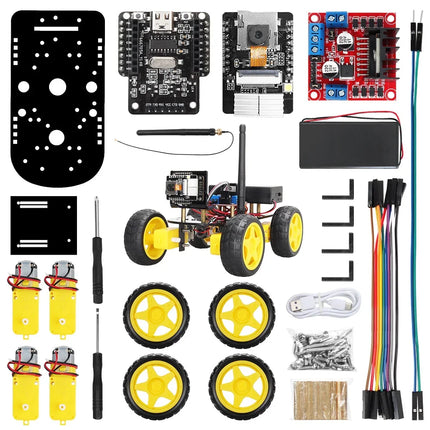 ESP32 CAM DIY Smart Car Robot Kit with Camera for Arduino STEM Education Learning Remote Control Programmable