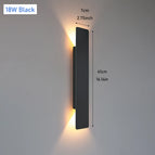 Warm White Light / 18W Black / Waterproof