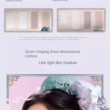 Flower Knows Makeup Butterfly Cloud Collar Collection Embossed Highlight&Contour Palette Face Powder Iluminador Contouring Kit