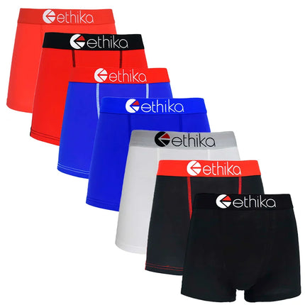 Men's Premium Cotton Boxer Briefs 1PC Tagless Seamless No Ride-Up Design Cotton Boxer Briefs