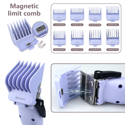 JUCAI MINICANDY JC06 Professional Hair Clipper DLC Blade 7200RPM Brushless Motor with Base Charger 3200mAh Hair Cutting Machine