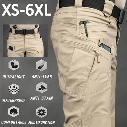 Quick Dry Outdoor Pants Multi Pockets Elastic Tactical Pant Waterproof Plus Size 6XL Casual Cargo Trousers Men Clothing