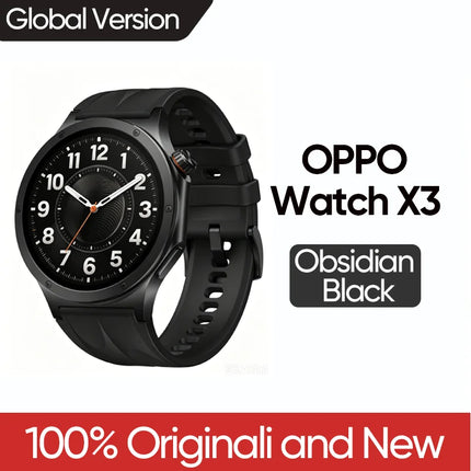 Global Version OPPO Watch X3 Smart Watch Ultra-Light Titanium Alloy Case 1.50" LTPO AMOLED Display 16-day Battery Life NFC IP68