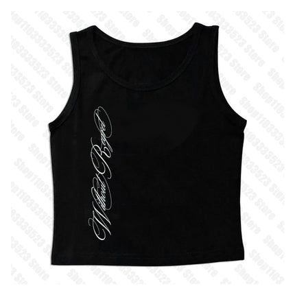 Kawaii Cute Girls Pattern Women's Clothing Tank Tops Retro Harajuku Baby Tank Streetwear Fashion Y2K Style Print Vest 2000s Summer