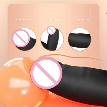 Strapon Artificial Penis Vibrator Electric Double Head Vibrating Wearable Strap On Belt Dildo G Spot Sex Toys For Women Lesbian