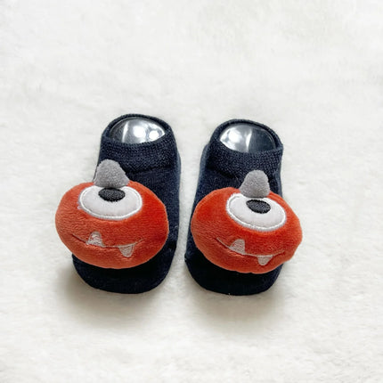 Kawaii Cotton Infant Toddler Baby Boys Girls Stitch Clothes Korean Cute Cartoon 3D Doll Newborn Rubber Anti-slip Floor Socks