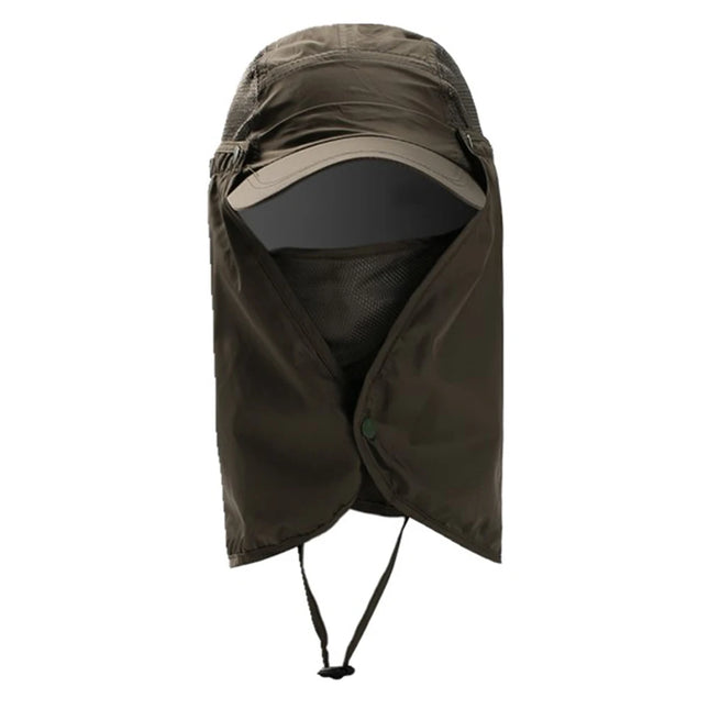 Fishing Hat Outdoor Sport Hiking Visor Hat UV Protection Face Neck Cover Fishing Sun Protection Cap Breathable Quick-drying Hat