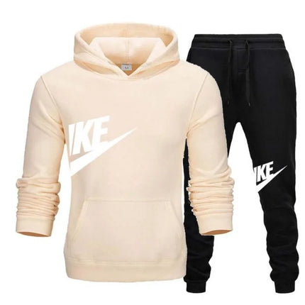 Fashion Outdoor Jogging 2-Piece Set For Men, New Autumn Winter Hooded Sweatshirt And Long Pants Casual Sportswear