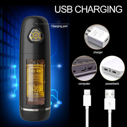 Automatic Male Masturbator APP Controlled Penis Pump with 10 Thrusting & Rotating Electric Pocket Pussy for Men Adult Sex Toys