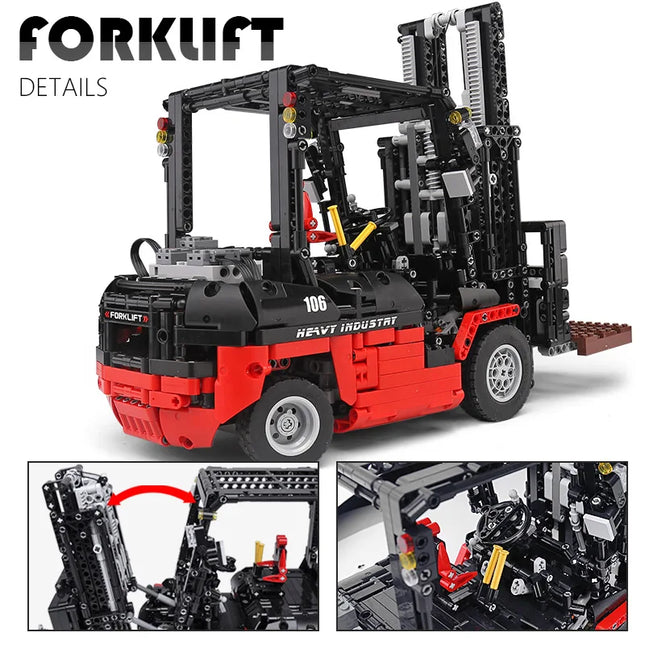 Mould King 13106 Technical Car Toys The Motorized MOC-3681 Forklift Building Block Assembly Truck Brick Set Kids Christmas Gift