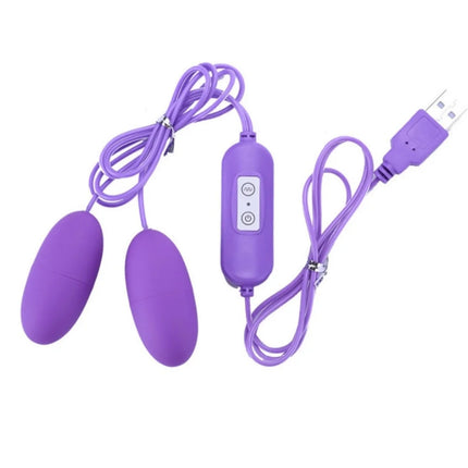 20 Speeds Vibrating Double Jump Egg USB Charging Lesbian Clitoral G-Spot Bullet Massager Erotic Sex Toys For Women Vagina Ball