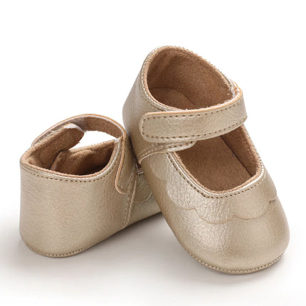 Spring and Autumn Baby Golden Princess Shoes Children's Soft soled Single Shoes Baby Girl Casual Shoes Baby Leather Shoes