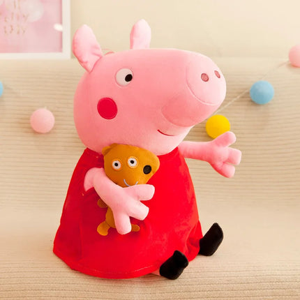 New Peppa Pig and George family cartoon plush toy dolls, blue and pink pig dolls, festival gifts, dolls, birthday gifts