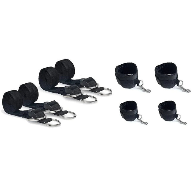 Sex Bed Bondage Set BDSM Handcuffs Ankle Restraints Adult Sex Games Bondage Bed Straps Erotic SM Sex Toys For Women Couples Cuff