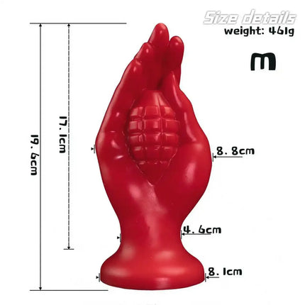 Red Fist dildo anal plug suction cup buttplug big hand stuffed butt plug large penis fist masturbators 18+sex toys for men women