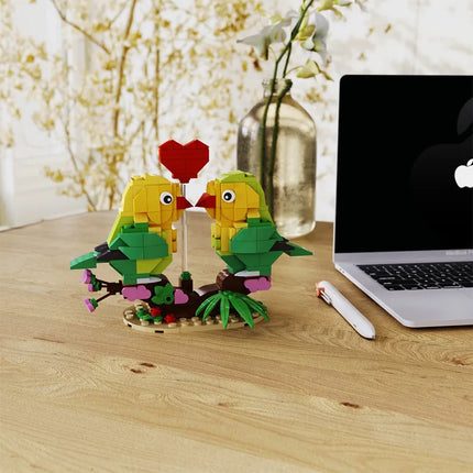 Valentine's Day Gift MOC Building Blocks Ornament Love Bird Model Children's Educational Building Blocks Toy