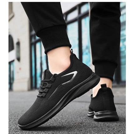 Men Casual Sport Shoes Breathable Lightweight Sneakers Outdoor Mesh Black Running Shoes Athletic Jogging Tenis Walking Shoes