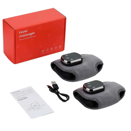Emeka 3-in-1 Electric Ankle Massager 5 Level Heating Vibration for Eliminate Foot Pain Swelling Poor Circulation Brace Massager