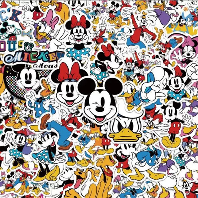 50pcs Disney 3d Graffiti Stickers Mixed Toy Story & Classic Characters Waterproof Decals For Phone Laptop Luggage Diy Kids toy