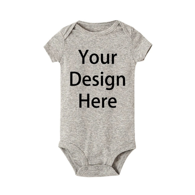 Personalized Baby Romper Custom Photo Name Infant Bodysuit Short Sleeve Crew Neck Jumpsuit Commemorative Gifts For Babies