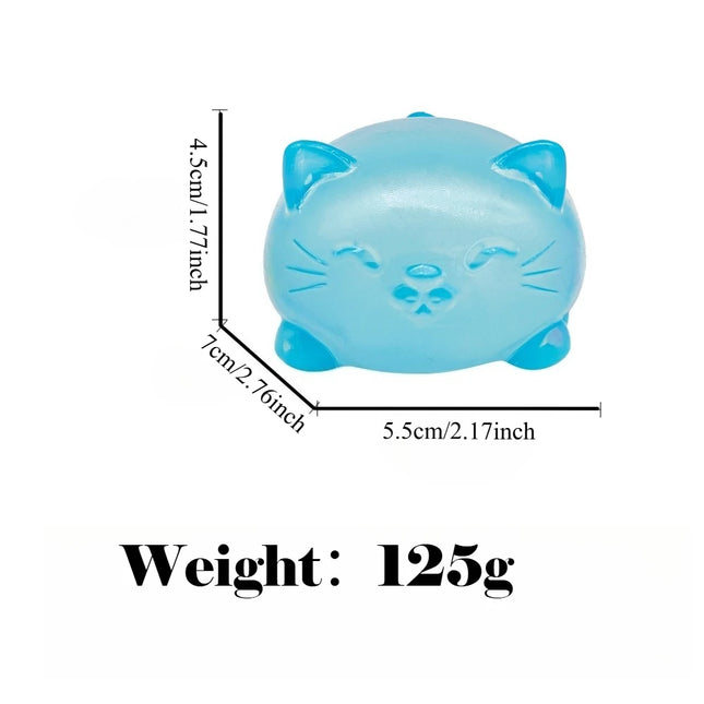 Gummy Cat Squishy Toys Slow Rise Stress Relief Ball Sensory Fidget Toys for Adults and Kids Anti-Anxiety Sensory Toys for Autism ADHD