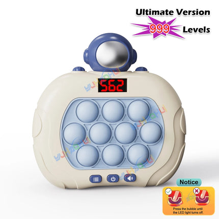 999 Level Electronic Pop Push Quick Push Game Console with LED Display Screen Suitable for Adult and Child Fidget Toy Christmas