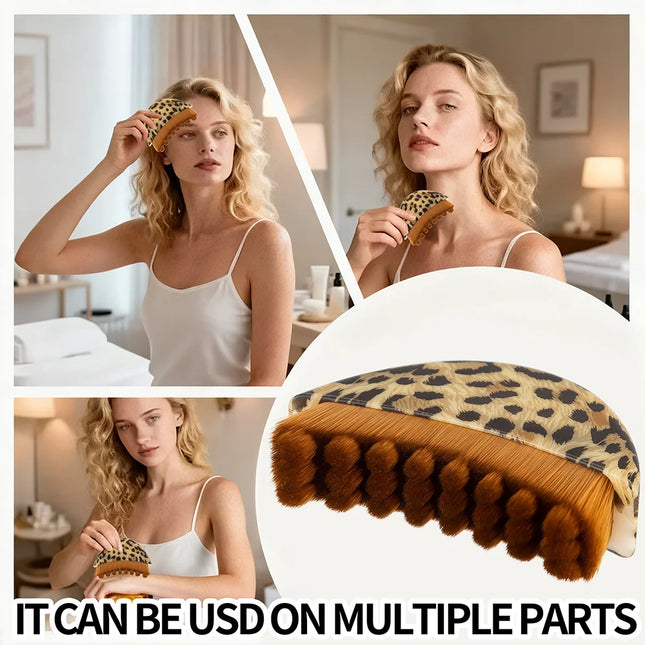 Lymphatic Face Massage Brush - Dry Brushing Contour Tool for Chin/Jawline Sculpting | Ergonomic Precision Grip for Fatigue Relief