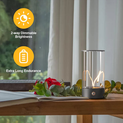 Modern Minimalist Breathing Atmosphere Lamp Touch Desk Lamp Rechargeable Lamp For Restaurant Bedroom Bedside Small Night Light