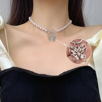 New Baroque Pearl Choker Necklace For Women Luxury Wedding Party Triple-layer Beaded Necklace Torques Ladies Trendy Jewelry Gift