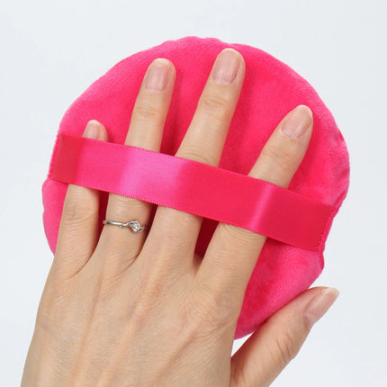 125mm圆形 Cotton Velvet Powder Puff Large Loose Powder Puff Makeup Artist Powder Puff Round Cotton Ribbon Hook Hand Glove Puff
