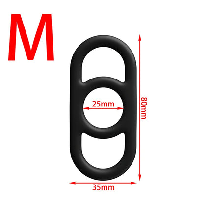 【SA】3 Holes Penis Lock Ring Sex Toys For Men Cock Rings Delay Ejaculation Dick Enlargement Silicone Strengthen Erotic Products