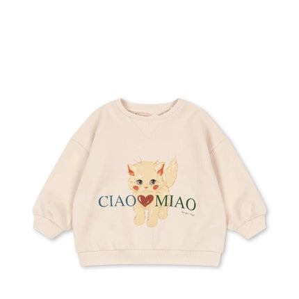 European American Girls Sweatshirts 2026 Spring Baby Boy Jacket Hoodies and Pant Suit Cat Print Pullover Top Clothes