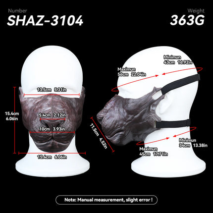 SHAZ Realistic Dog Mouth Silicone Mask Mastiff BDSM Oral Sex Aid Party Dress up Prop Adult Cosplay Costume Accessory for 18+