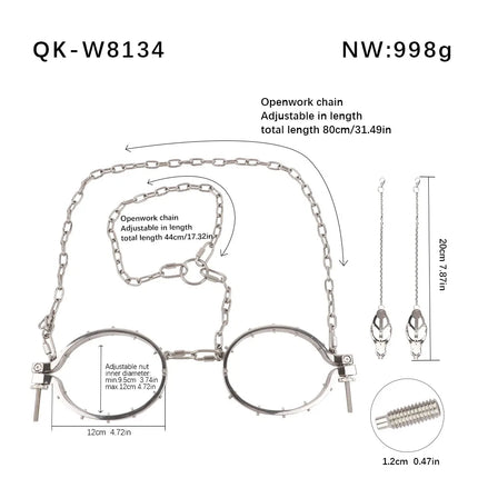 QKKQ Wearable Stainless Steel Breast Bondage Sexy Tools Chest Stimulate Nipples Massager BDSM Sex Toys Couple Erotic Accessories