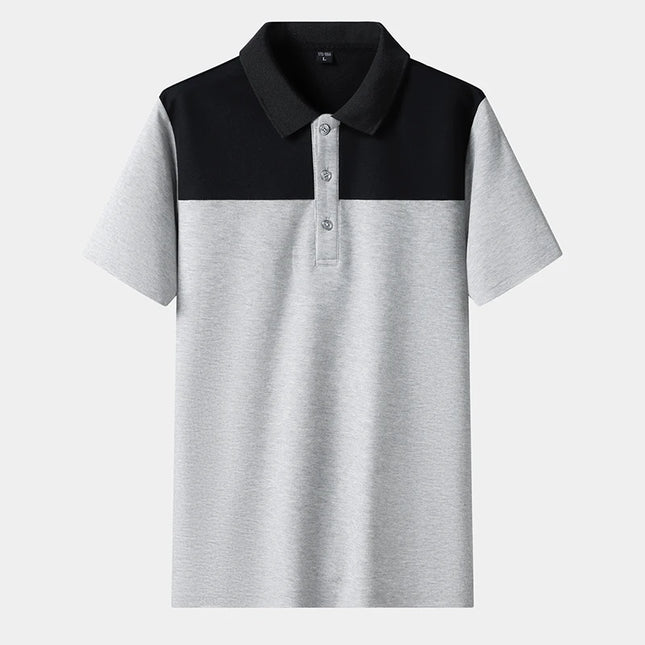 New High-quality Big Kids Outdoor Sports Neutral Ice Silk Short Sleeved Polo Shirt For Men Fashionable and Trendy Casual T-shirt