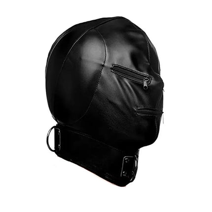 SM Leather Padded Hood Blindfold,Head Harness Mask Gag, BDSM Bondage ,Sex Toys For Couples Accessories