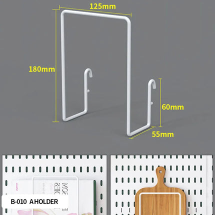 Home Study Storage Pegboard: Suitable for Displaying Figurines, Desk-Top Standing & Clip-On Storage for Furniture Items