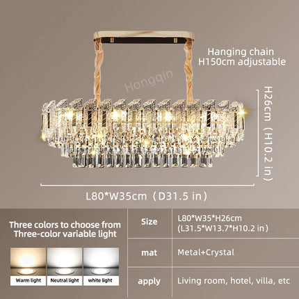 Crystal Hanging Lamps for Living Room Chandelier for Dining Room French Large Nordic Bedroom HQ Ceilling Light Pendant Lamp