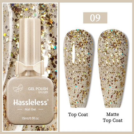 Single-use gel nail polish, 15ml each, requires LED lighting, solid color, a must-have for manicures | Vibrant nail colors | Nai