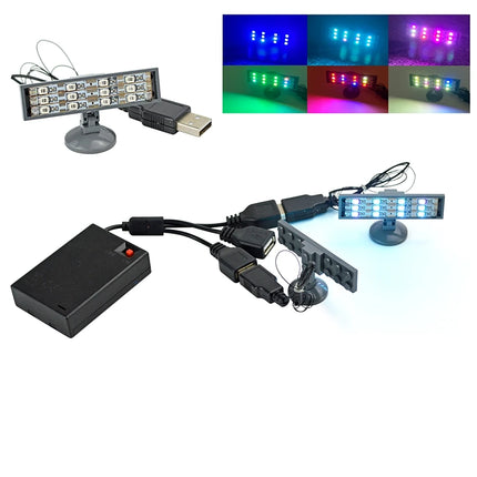 1Pcs LED Colorful Searchlight Spotlight USB High-Tech Street City Series Bricks Light Building Blocks Compatible Leduo  Toys
