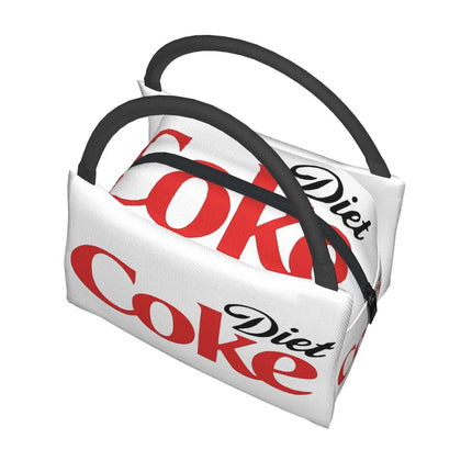 Coke Funny Lover Diet Insulated Lunch Bag for School Bento Storage Food Boxes Portable Container Cooler Thermal Lunch Box Tote