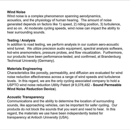 AirStreamz Cycling Wind Noise Reducer for Sports And Fitness Equipment