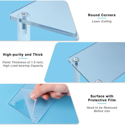1pcs Multi-Layer Acrylic Display Stand Cake Display Rack High Transparent Trapezoidal Storage Shelf Perfect for Dessert Cupcake