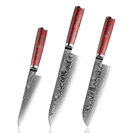 Grandsharp 1-6 PCS Kitchen Knives Set 67 Layers S35VN Powder Core Damascus Steel Sharp Chef Nakiri Paring Knife Cooking Tools