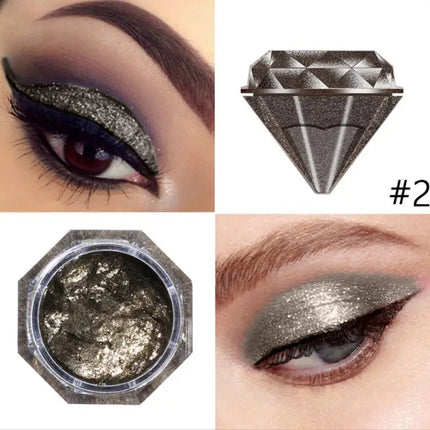PHOERA Metallic Eye Shadow Diamond Shiny Eye Liner Pen Eyeshadow Long Lasting Shimmer Pigmented Eye Shadow Maquillaje