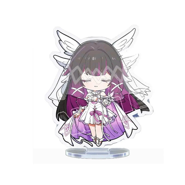 Game Yuanshen Gen Impact Character Columbina Hyposelenia Anime Stand Figure Plaque Desktop Ornament Stand Sign Model Exquisite