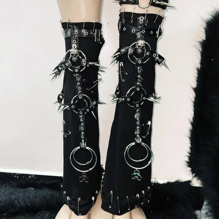 Gothic Tank Tops Punk Tank Tops halter topy2k clothes y2k crop top gothic clothes y2k top rivet Tank Tops Skull top vintage top