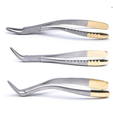 Dental Root Tweezers Curved Maxillary Dental Residual Root Extracting Forceps for Teeth Removal Dental Tools
